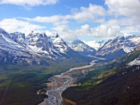 Headwaters of the Athabasca River  Photo: R.G. Holmberg, via Athabasca River Basin Image Bank