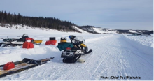 Traveling up Tsiigehnjik in late March