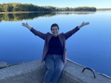 Molly sur le quai Queenstown 