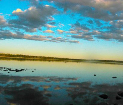 Missinaibi river sunset
