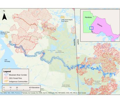 Bloodvein River Wildfire Map