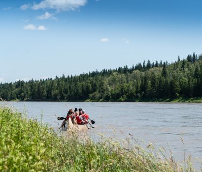 Expédition en canot à Métis Crossing